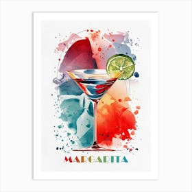 Margarita Watercolor Painting Art Print