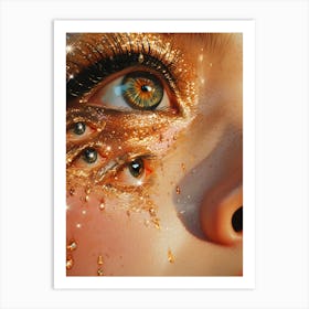 Golden Eyes 1 Art Print