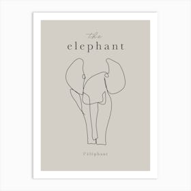 The Elephant Art Print