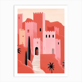 Red Castle In Morocco Art Print