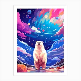 Polar Bear In The Sky 1 Art Print