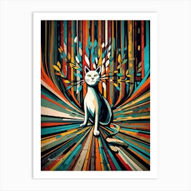 Cat Fashion Art Print