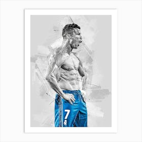 Cristiano Ronaldo Drawing Legendary Art Print