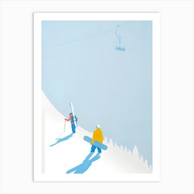 Skiers On The Slopes 3 Art Print