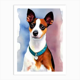 Rat Terrier Watercolour Dog Art Print