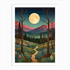 William Morris Full Moon In The Woods 3 Art Print