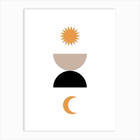 Moon And Sun Art Print