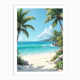 Beach Paradise Art Print