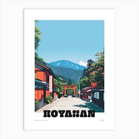 Koyasan Japan 4 Colourful Travel Poster Art Print