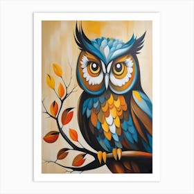 Owl Painting Art Print