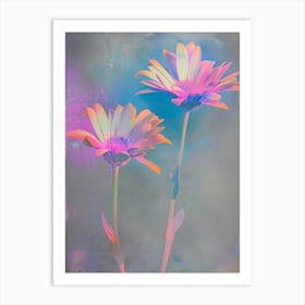 Iridescent Flower Asters 1 Art Print