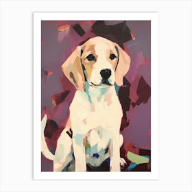 A Beagle Dog Painting, Impressionist 1 Art Print