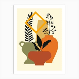 Pots And Plants 1 Art Print