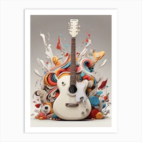 Abstract Guitar 1 Art Print