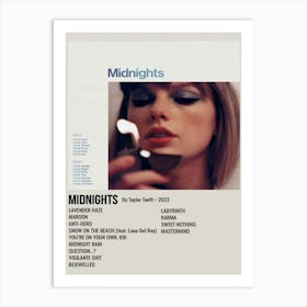 Midnights By Taylor Swift 2023 Poster Art Print