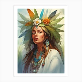 Native American Woman Art Print