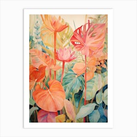 Tropical Plant Painting Philodendron 3 Art Print