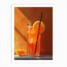 Orange Drink 19 Art Print