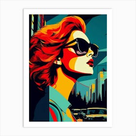 Redmond Washington Retro Pop Art 22 Art Print