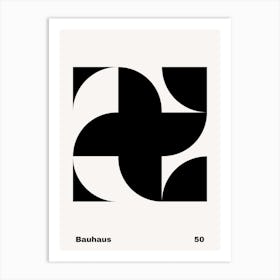 Geometric Bauhaus Poster B&W 50 Art Print