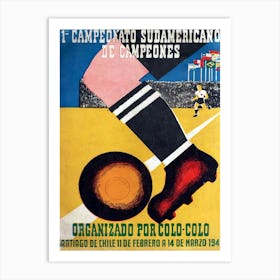 Campeonato Sudamericano 1948 World Cup Poster Art Print