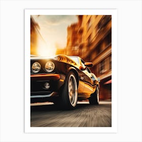 American Muscle Car In The City 016 Art Print