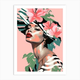 Woman In A Hat 40 Art Print