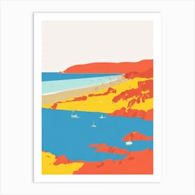 Plage De Gigaro Saint Tropez Beach France Midcentury Art Print