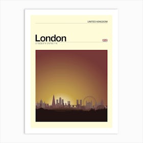 Retro London Art Print