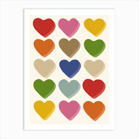Heart Multicolour Art Print