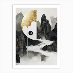 Modern Yin And Yang Art Print