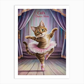 Cats Dance Show Art Print