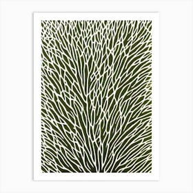 Acropora Anthocercis Linocut Art Print