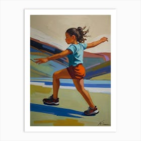 Girl Skates Art Print