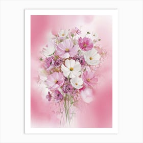 Pink Cosmos Art Print