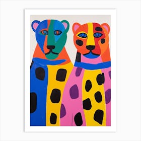 Colourful Kids Animal Art Panther 2 Art Print
