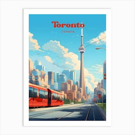 Toronto Canada Summer Travel Art Illustration Art Print