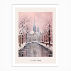 Dreamy Winter Painting Poster Cologne Germany 2 Art Print