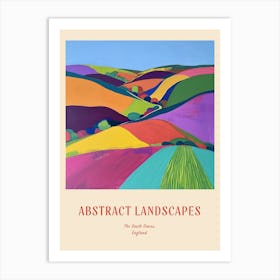 Colourful Abstract The South Downs England 2 Poster Art Print