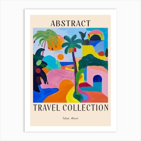 Abstract Travel Collection Poster Tulum Mexico 1 Art Print