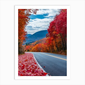 Beautiful Road In Autumn 3 Art Print