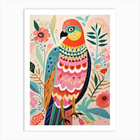 Pink Scandi Falcon 4 Art Print