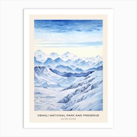 Denali National Park And Preserve United States Of America 3 Poster Art Print