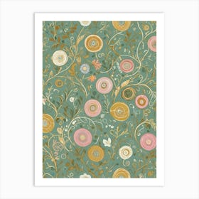 Floral In Pastel Art Print