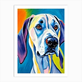 Great Dane 2 Fauvist Style Dog Art Print