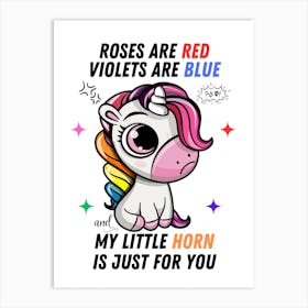 Roses Are Red Violets Are Blue Art Print