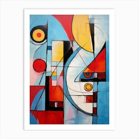 Abstract Modern Cubism Colorful Style Painting 4 Art Print