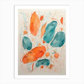 'Blue And Orange' 1 Art Print