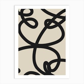 Black And White Swirls Art Print