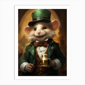 Shamrock Mouse Art Print